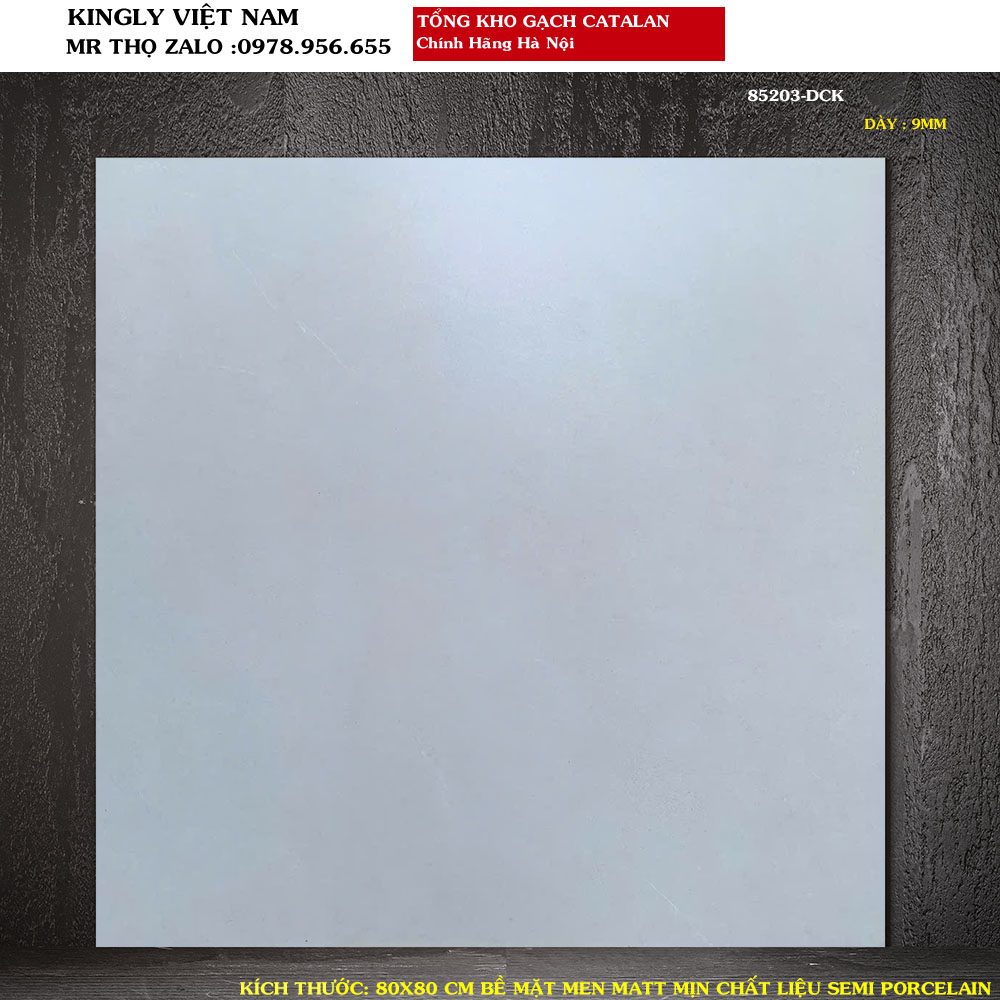 Gạch lát nền men matt mịn 80x80cm Catalan 85203 Loại 1